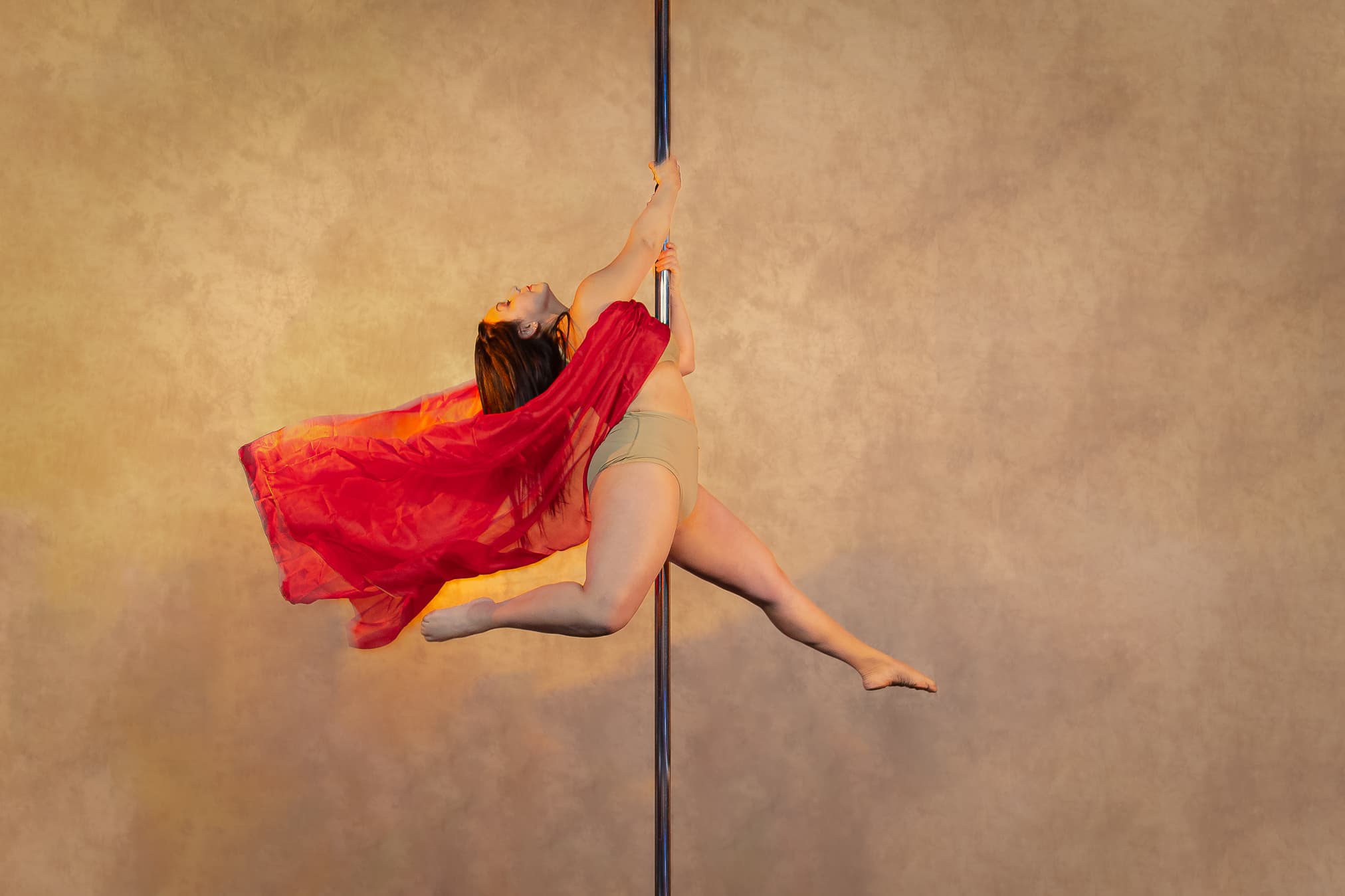 Sesión de pole dance