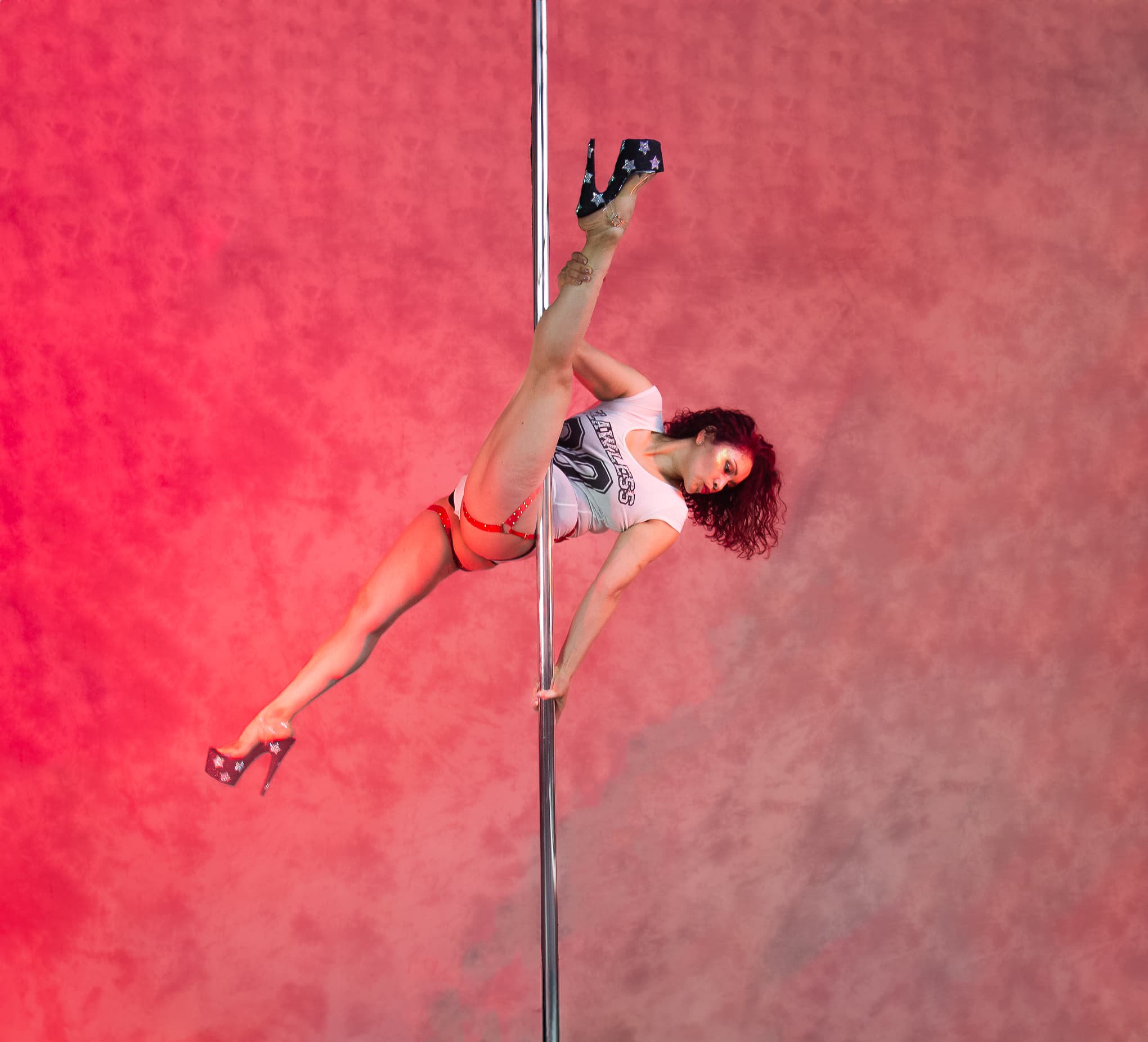 Sesión de pole dance